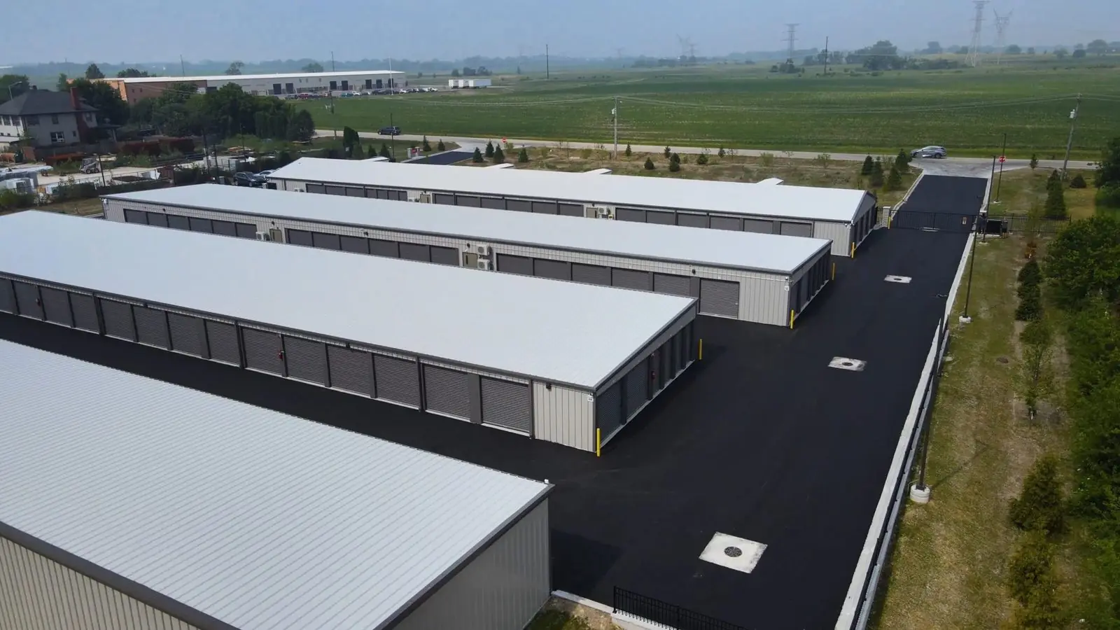 Aerial view of the Newcoast self-storage facility in Frankfort, Illinois