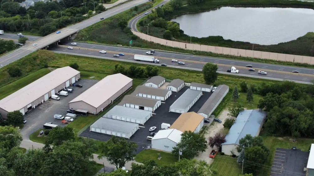 Aerial view of the self-storage facility in Plainfield, Illinois